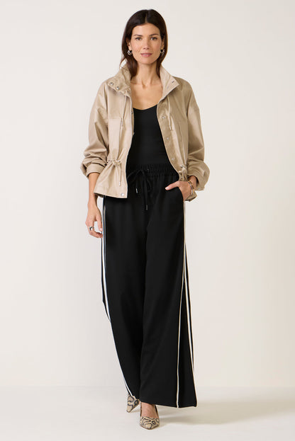 Faux Leather Bomber