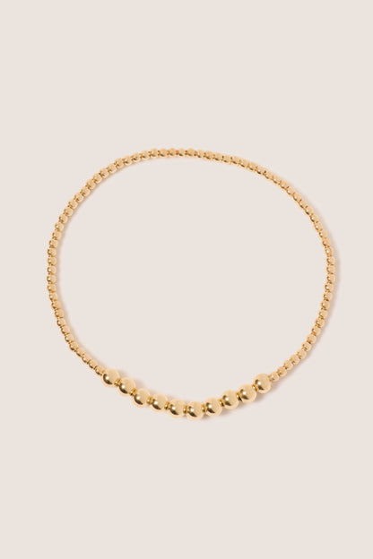 Classic Gold Beaded Bliss 2mm Bead Bracelet
