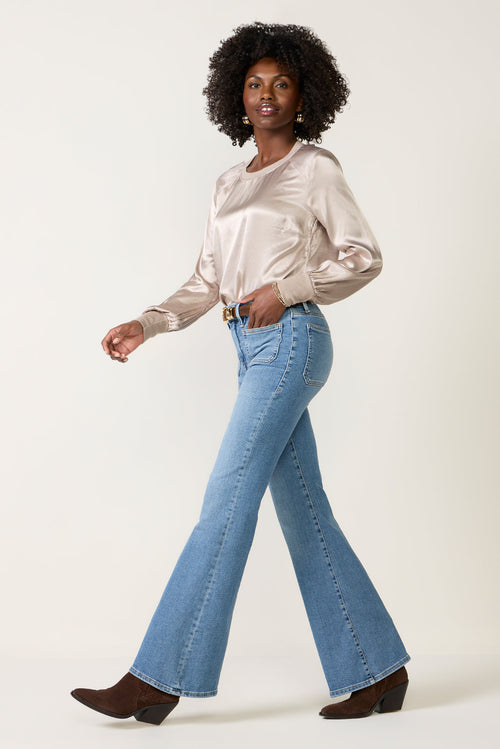 Good Legs Flare Patch Pocket Jean