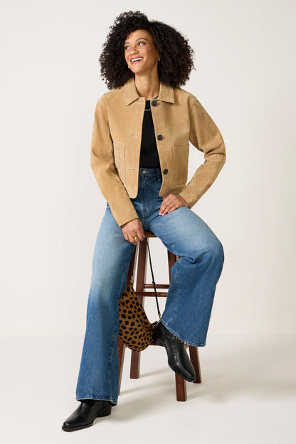 Crop Suede Jacket