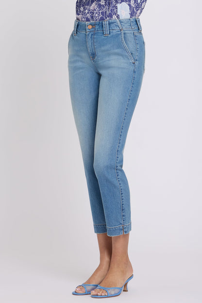 Sheri Slim Straight Ankle Jeans In Petite - Port Sea