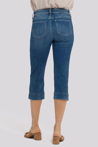 Marilyn Straight Crop Jeans In Petite - Breezy Palms