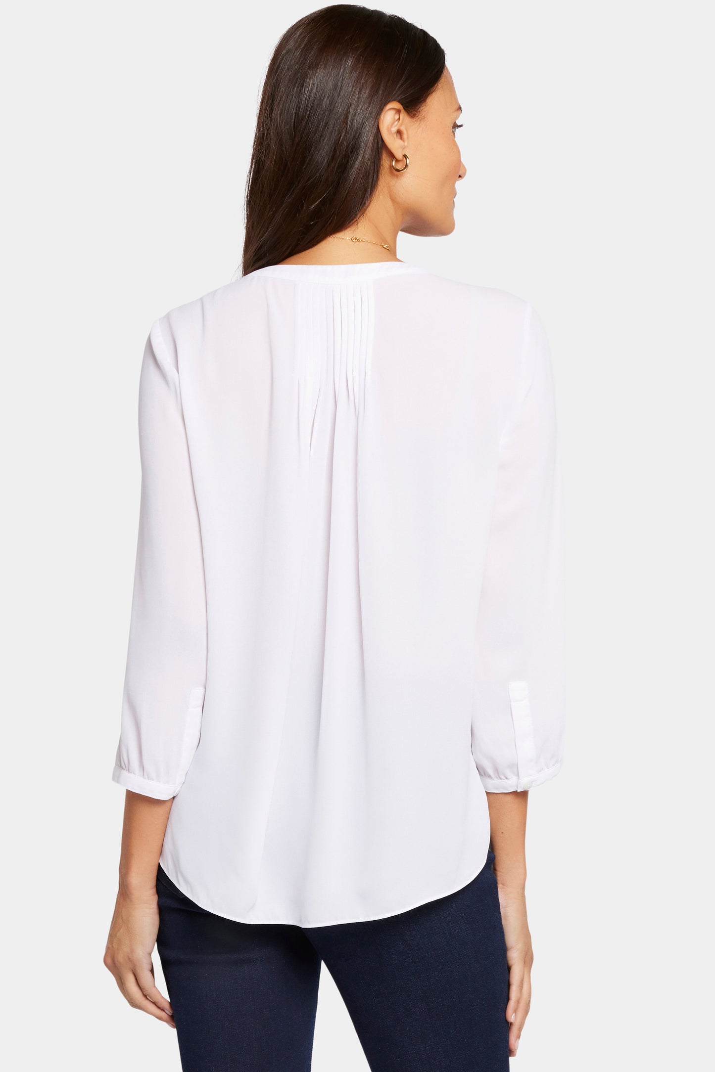 Pintuck Blouse In Petite - Optic White