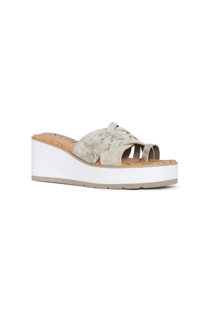 Reesie Wedge Sandals - Pewter