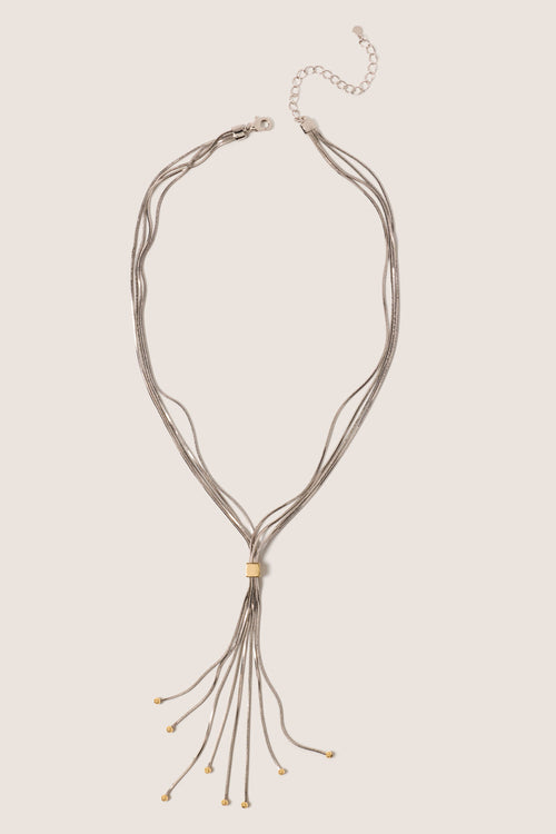 Ivy Two Tone Y Necklace