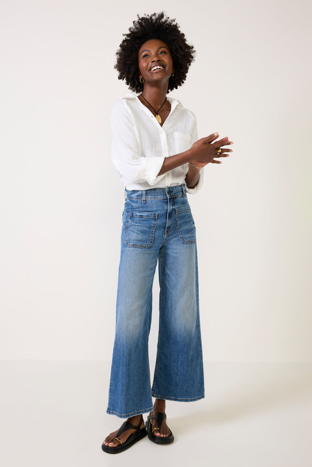 Cropped Sailor Jean